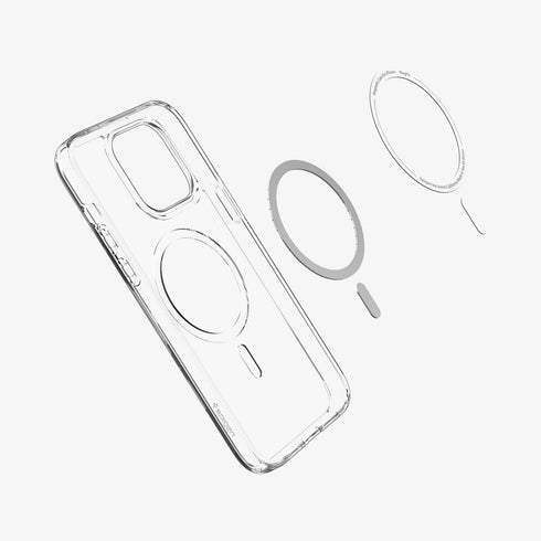 ACS04825 - iPhone 14 Pro Max Case Ultra Hybrid (MagFit) in white showing the back